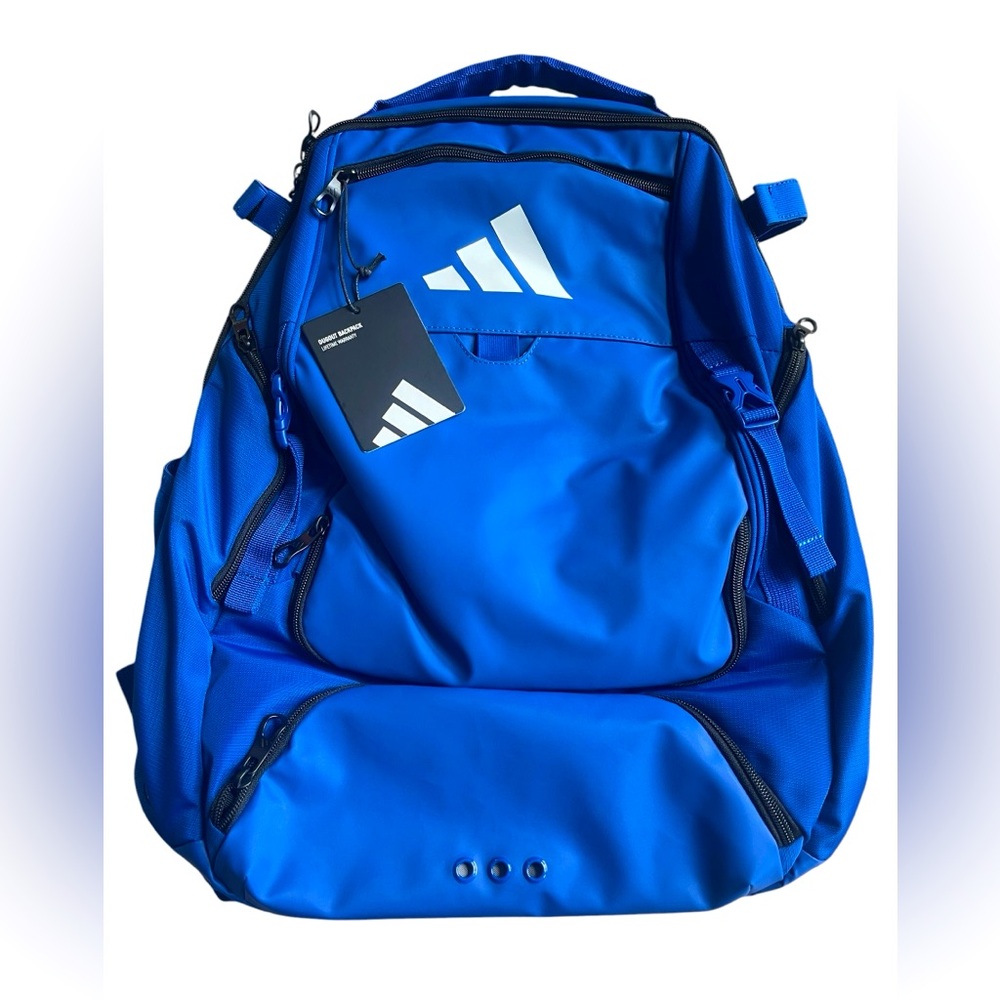 Adidas Dugout Backpack Blue NWT Baseball Softball Bat Backpack